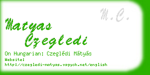 matyas czegledi business card